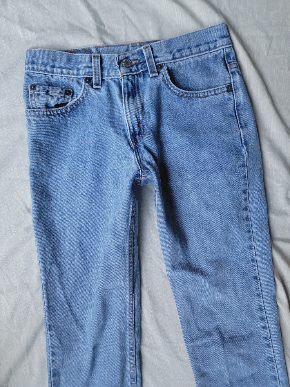 Y2k Vintage Year 2000 Levi's 505 Light Blue Straight‑Leg Jeans Juniors Sz 3 usa